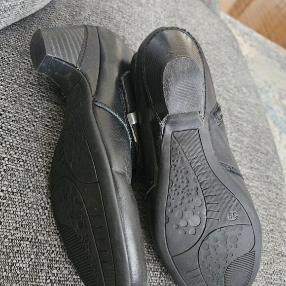 taos Black Leather Grunge Ankle Booties Steam Punk Silver Buckle boots biker 8.5 - Picture 12 of 12